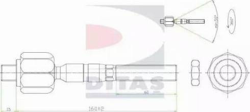 Ditas A2-5403 - Осевой шарнир, рулевая тяга autosila-amz.com