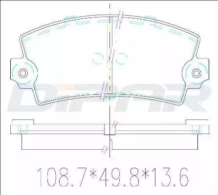 Ditas DFB1148 - Тормозные колодки, дисковые, комплект autosila-amz.com