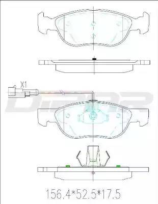 Ditas DFB1132 - Тормозные колодки, дисковые, комплект autosila-amz.com