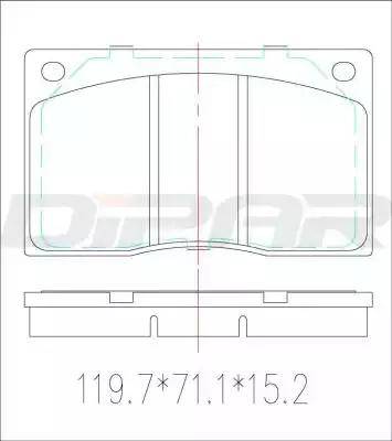 Ditas DFB1386 - Тормозные колодки, дисковые, комплект autosila-amz.com