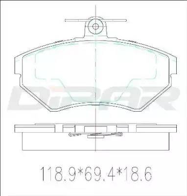 Ditas DFB3032 - Тормозные колодки, дисковые, комплект autosila-amz.com