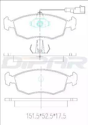 Ditas DFB3182 - Тормозные колодки, дисковые, комплект autosila-amz.com