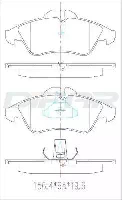 Ditas DFB2940 - Тормозные колодки, дисковые, комплект autosila-amz.com