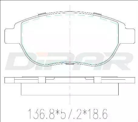 Ditas DFB2464 - Тормозные колодки, дисковые, комплект autosila-amz.com