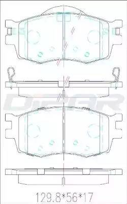 Ditas DFB2292 - Тормозные колодки, дисковые, комплект autosila-amz.com