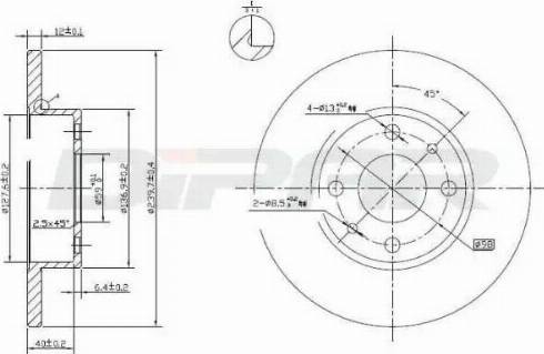 Ditas DFD1005 - Тормозной диск autosila-amz.com