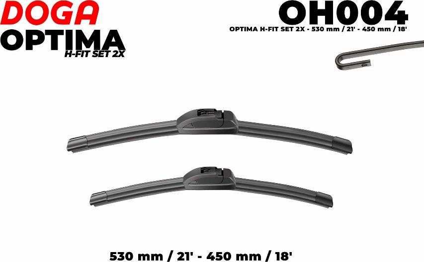 DOGA OH004 - Щетка стеклоочистителя autosila-amz.com