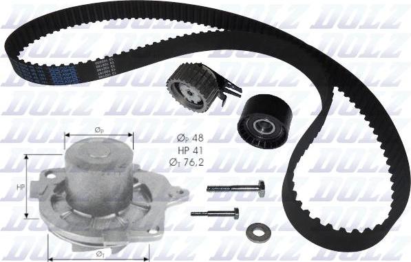 DOLZ KD032 - Водяной насос + комплект зубчатого ремня ГРМ autosila-amz.com