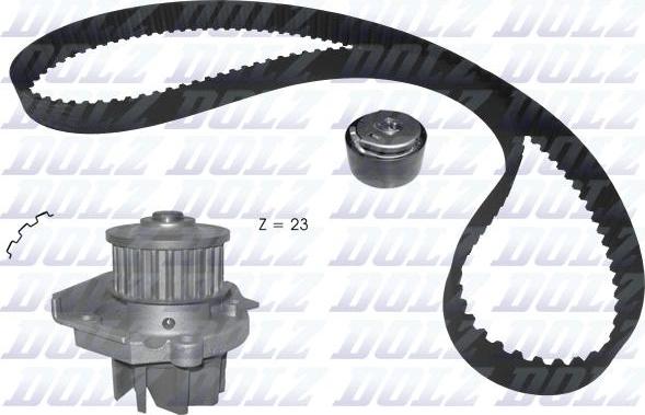 DOLZ KD161 - Водяной насос + комплект зубчатого ремня ГРМ autosila-amz.com