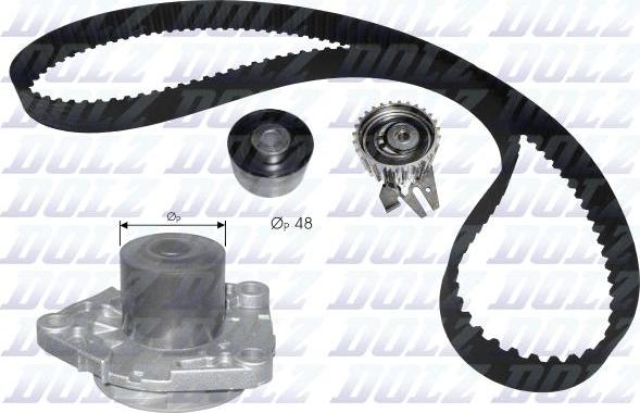 DOLZ KD109 - Водяной насос + комплект зубчатого ремня ГРМ autosila-amz.com