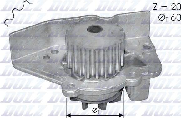 DOLZ N405 - Водяной насос autosila-amz.com