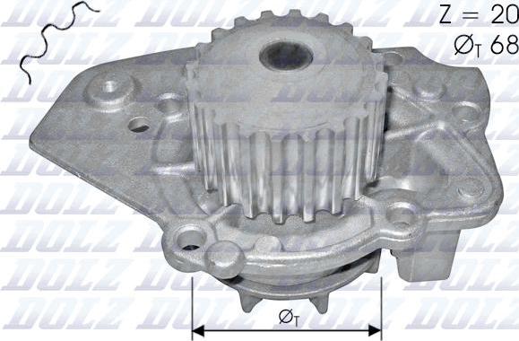 DOLZ N206 - Водяной насос autosila-amz.com