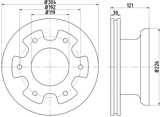 DON CVD597 - Тормозной диск autosila-amz.com