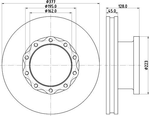 DON CVD543 - Тормозной диск autosila-amz.com