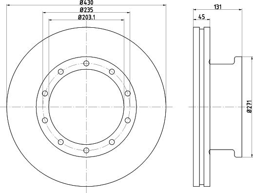 DON CVD542 - Тормозной диск autosila-amz.com