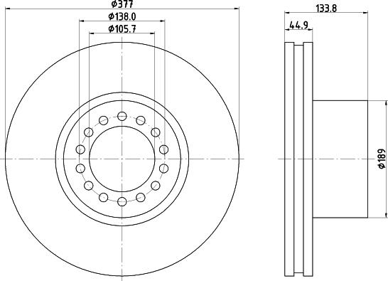 DON CVD559 - Тормозной диск autosila-amz.com