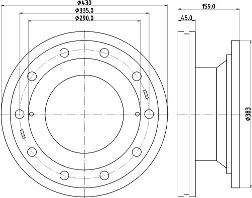 DON CVD555 - Тормозной диск autosila-amz.com