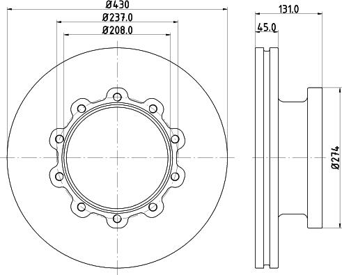 DON CVD553 - Тормозной диск autosila-amz.com