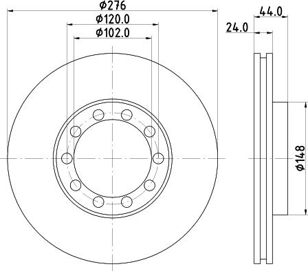 DON CVD584 - Тормозной диск autosila-amz.com