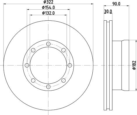DON CVD535 - Тормозной диск autosila-amz.com