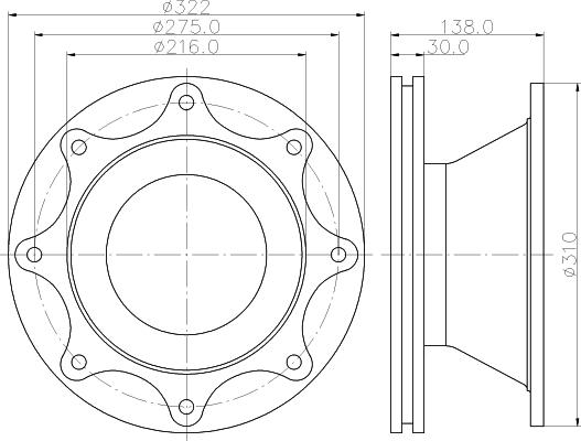 DON CVD530 - Тормозной диск autosila-amz.com