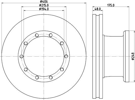 DON CVD527 - Тормозной диск autosila-amz.com