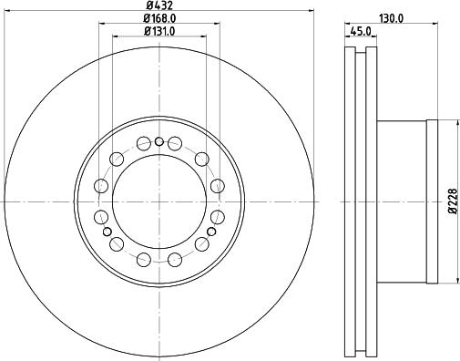DON CVD579 - Тормозной диск autosila-amz.com