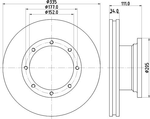 DON CVD574 - Тормозной диск autosila-amz.com