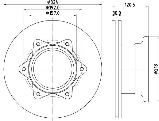 DON CVD571 - Тормозной диск autosila-amz.com