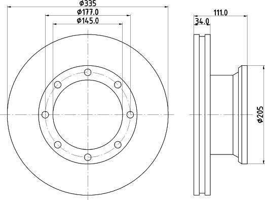 DON CVD573 - Тормозной диск autosila-amz.com