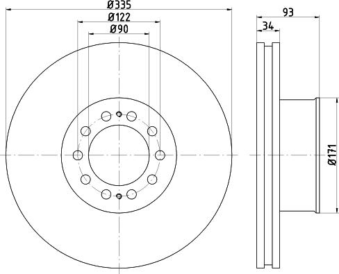 DON CVD641 - Тормозной диск autosila-amz.com