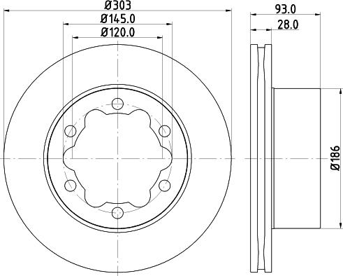 DON CVD657 - Тормозной диск autosila-amz.com