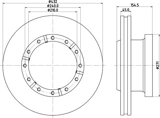 DON CVD668 - Тормозной диск autosila-amz.com