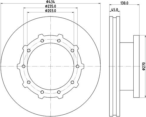 DON CVD667 - Тормозной диск autosila-amz.com