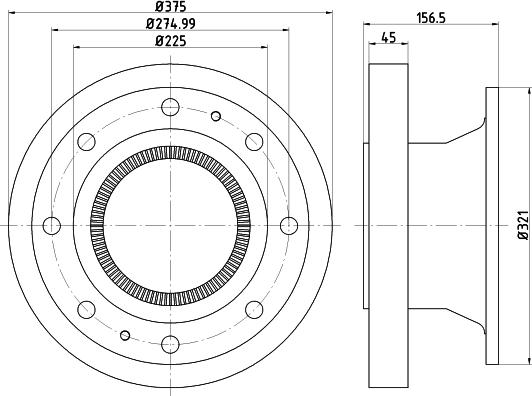 DON CVD638 - Тормозной диск autosila-amz.com