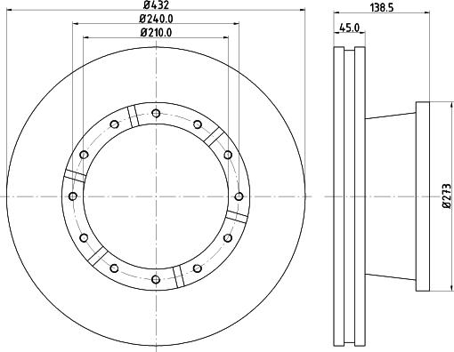 DON CVD622 - Тормозной диск autosila-amz.com