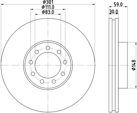 DON CVD673 - Тормозной диск autosila-amz.com