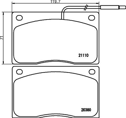 Duron BDP805 - Тормозные колодки, дисковые, комплект autosila-amz.com