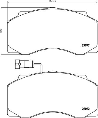 BENDIX 2907705390 - Тормозные колодки, дисковые, комплект autosila-amz.com