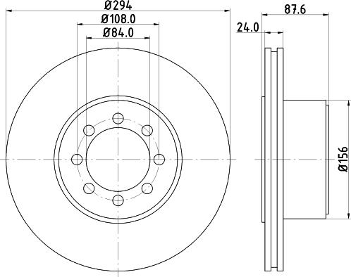 DON PCD19542 - Тормозной диск autosila-amz.com