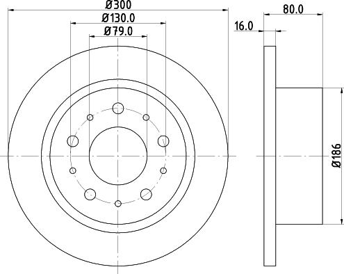 DON PCD19512 - Тормозной диск autosila-amz.com