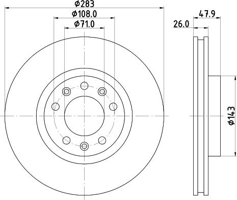 DON PCD19662 - Тормозной диск autosila-amz.com