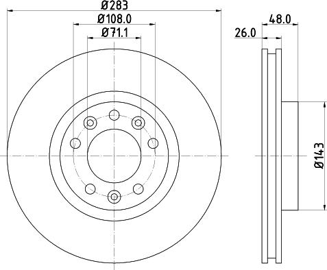 DON PCD19682 - Тормозной диск autosila-amz.com