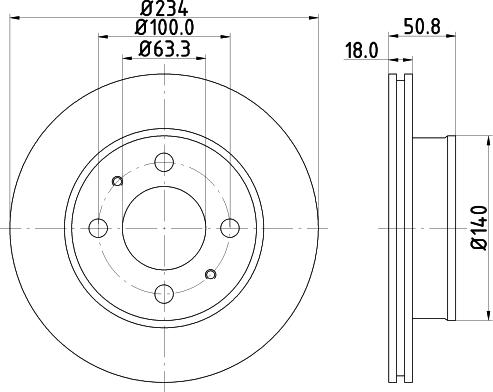 DON PCD19132 - Тормозной диск autosila-amz.com