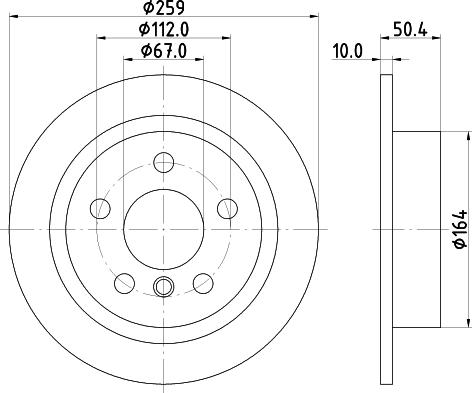 DON PCD19122 - Тормозной диск autosila-amz.com