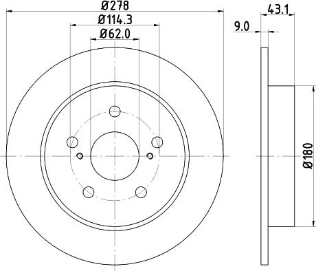 DON PCD14452 - Тормозной диск autosila-amz.com