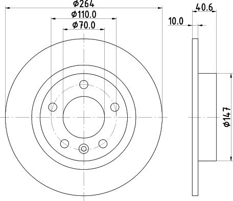 DON PCD14402 - Тормозной диск autosila-amz.com