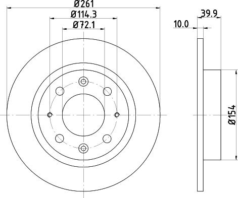 DON PCD14512 - Тормозной диск autosila-amz.com