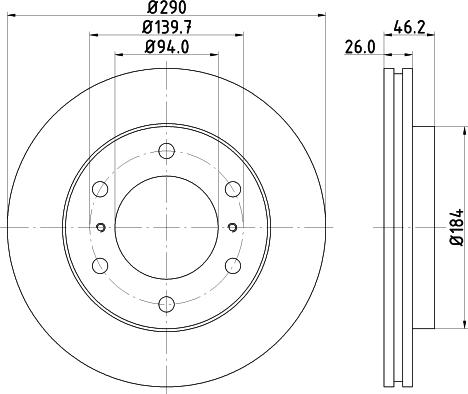 DON PCD14662 - Тормозной диск autosila-amz.com