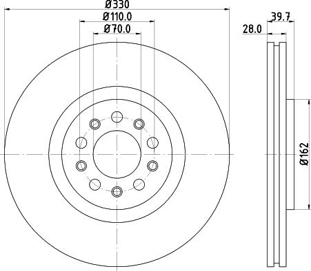DON PCD14191 - Тормозной диск autosila-amz.com